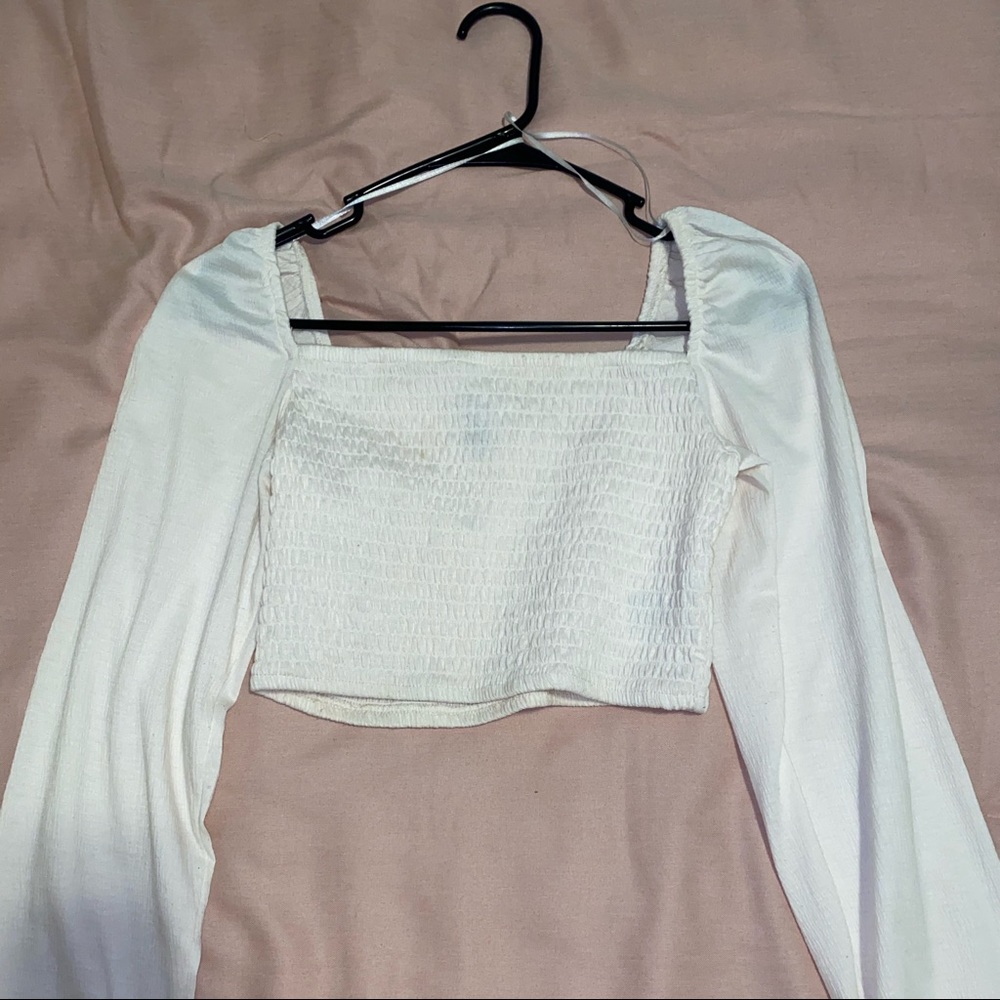 H&M off the shoulder white top, size small